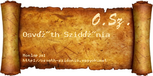 Osváth Szidónia névjegykártya