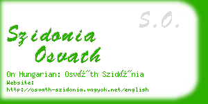 szidonia osvath business card